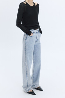 брюки джинсовые женские Джинсы широкие с высокой посадкой Befree