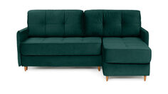 Угловой диван Amani-B с узкими подлокотниками, стежка квадраты Аскона