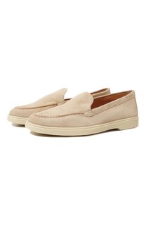 Замшевые лоферы Santoni