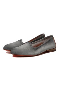 Замшевые лоферы Santoni