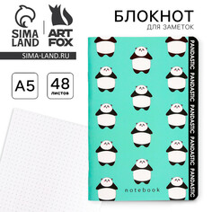 Блокнот софт-тач panda, а5, 48 листов Art Fox