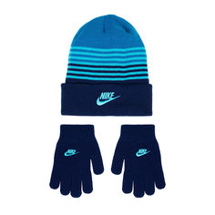 Шапка и перчатки Детский набор: шапка и перчатки Nike Striped Beanie & Gloves Set