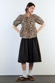 блузка женская Блузка с завязками и леопардовым принтом Befree