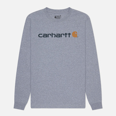 Мужской лонгслив Carhartt Relaxed Fit Heavyweight Logo Graphic, цвет серый