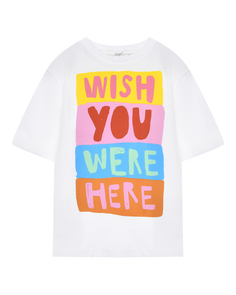 Футболка с принтом &quot;wish you were here&quot; Stella McCartney