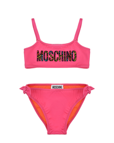 Купальник с леопардовым лого Moschino