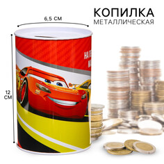 Копилка металлическая, 6,5 см х 6,5 см х 12 см Disney