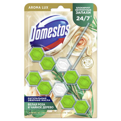 Подвески, стикеры,таблетки и т.д. для унитаза подвеска для унитаза DOMESTOS Aroma Lux Свежесть зеленого чая Белая роза и Чайное дерево 2х50г