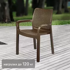 Стул Ingreen Rattan 50.6x58x83.3 см пластик коричневый