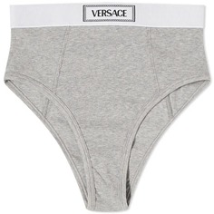 Трусы Versace High Rise Logo, серый