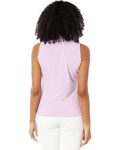 Топ 1.STATE Sleeveless Mock Neck Slit Tank Top, цвет Violet Tulle