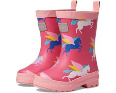 Ботинки Hatley Graphic Pegusus Matte Rain Boots, розовый