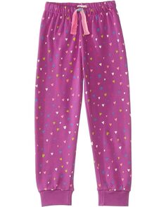 Брюки Hatley Jelly Bean Heart Cuffed Track Pants, фиолетовый