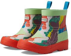 Ботинки Hunter Exploded Logo Boot, цвет Poolhhouse Blue/Red Tang/Illuminating Yellow