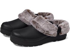 Сабо Hunter Play Faux Fur Clog, цвет Black/Natural