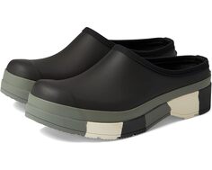 Сабо Hunter Play Striped Sole Clog, цвет Black/White Willow/Urban Grey