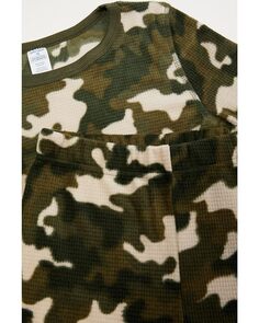 Пижамный комплект Calvin Klein Brushed Thermal Two-Piece Sets, цвет Olive Camo