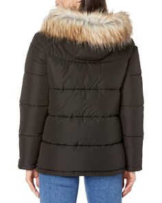 Пуховик Calvin Klein Short Faux Fur Trimmed Puffer, черный