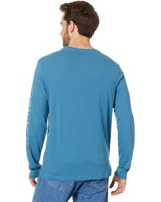 Футболка с длинным рукавом RVCA Big Airbrush Long Sleeve Tee, цвет Cool Blue