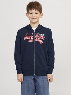 Толстовка JJELOGO ZIP Jack &amp; Jones Junior, цвет navy blazer