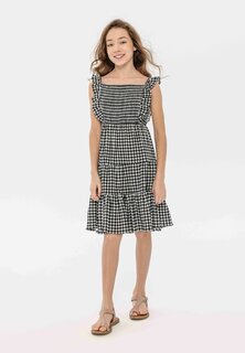 Повседневное платье GINGHAM MINOTI, цвет black