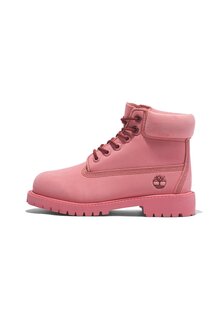 Ботильоны на шнуровке Timberland, цвет medium pink nubuck