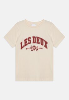 Футболка с принтом UNIVERSITY KIDS Les Deux, цвет light ivory/burnt red