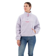 Свитер Superdry Embroidered Borg Half Zip, фиолетовый