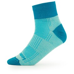 Походные носки Wrightsock Coolmesh II Quarter, цвет Seamist/Turquoise