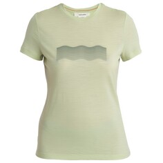 Рубашка из мериноса Icebreaker Women&apos;s Tech Lite III S/S Tee Contour Waves, цвет Glazen