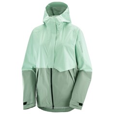 Дождевик Salomon Women&apos;s Outerpath WP Pro, цвет Iceberg Green/Aqua Foam