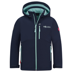 Куртка из софтшелла Trollkids Girl&apos;s Balestrand, цвет Navy/Aqua