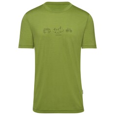 Рубашка из мериноса Thermowave Merino Life T Shirt Van Life, цвет Spring Green