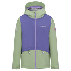 Дождевик Trollkids Girl&apos;s Gjende, цвет Violet Blue/Pistachio Green/Lilac