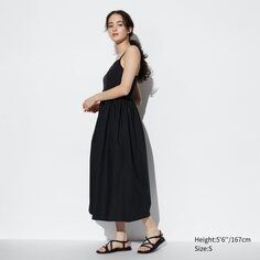 Платье с брюками на лентках UNIQLO, черный