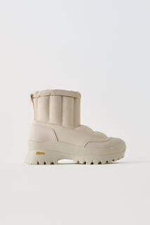 Водоотталкивающие стеганые ботинки vibram ZARA, экрю-белый