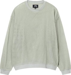 Лонгслив Stussy Cotton Mesh Long-Sleeve Crew &apos;Bone&apos;, серый