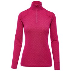 Базовый слой с длинным рукавом Thermowave Merino Xtreme Zip, розовый