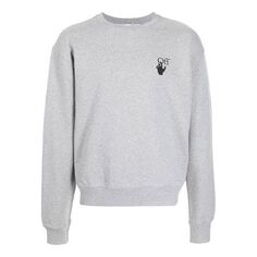 Толстовка Men&apos;s OFF-WHITE FW21 Chest Logo Printing Back Arrow Pattern Long Sleeves Loose Fit Gray, мультиколор