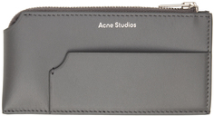 Серая визитница на молнии Acne Studios