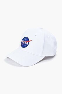 Бейсболка из хлопка Nasa Cap Alpha Industries, белый