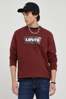 Хлопковая толстовка Levi&apos;s, гранат Levis