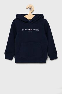 Детская хлопковая толстовка Tommy Hilfiger, темно-синий