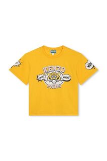 Детская хлопковая футболка Kenzo Kids Kenzo kids, желтый