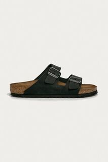 Шлепанцы из нубука «Аризона» Birkenstock, черный