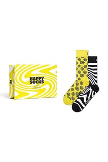 Носки с зигзагом в подарочной упаковке, 2 шт. Happy Socks, мультиколор