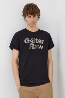 Хлопковая футболка G-Star Raw, черный