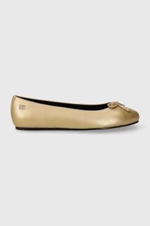 Кожаные балетки ESSENTIAL GOLDEN BALLERINA Tommy Hilfiger, золото