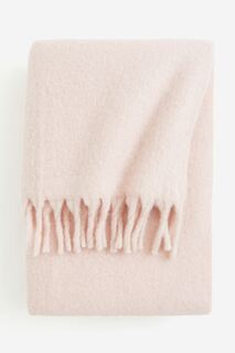 Плед H&amp;M Home Wool-blend, светло-розовый