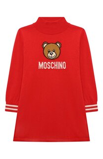 Платье из хлопка и шерсти Moschino